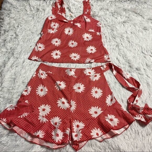 CBR Floral Print Sleeveless Top/Shirt Set - Picture 1 of 6